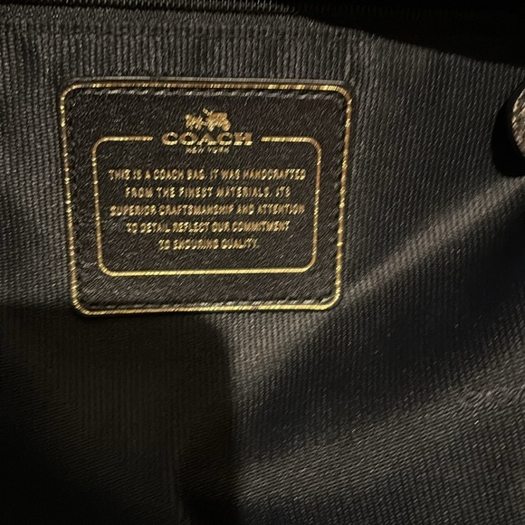 Coach  Madison metallic golden bronze satchel  Crossbody bag gunmetal hardware - Picture 16 of 17